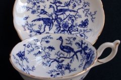 COALPORT CAIRO BLUE #9252- CUP & SAUCER (NOT EMBOSSED)   .....   http://jaapiesfinechinastore.com