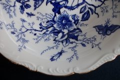 COALPORT CAIRO BLUE #9252-  ROUND SERVING BOWL   .....   http://jaapiesfinechinastore.com