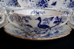 COALPORT CAIRO BLUE #9252- SOUP BOWL & SAUCER   .....   https://www.jaapiesfinechinastore.com