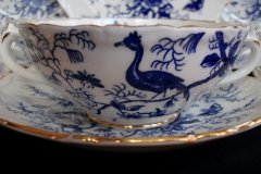 COALPORT CAIRO BLUE #9252- SOUP BOWL & SAUCER   .....   http://jaapiesfinechinastore.com