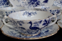 COALPORT CAIRO BLUE #9252- SOUP BOWL & SAUCER   .....   https://www.jaapiesfinechinastore.com