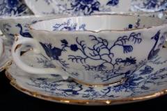 COALPORT CAIRO BLUE #9252- SOUP BOWL & SAUCER   .....   https://www.jaapiesfinechinastore.com