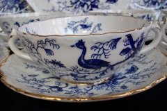 COALPORT CAIRO BLUE #9252- SOUP BOWL & SAUCER   .....   http://jaapiesfinechinastore.com