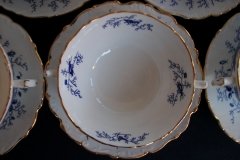 COALPORT CAIRO BLUE #9252- SOUP BOWL & SAUCER   .....   http://jaapiesfinechinastore.com