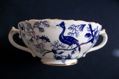 COALPORT CAIRO BLUE #9252- SOUP BOWL & SAUCER   .....   https://www.jaapiesfinechinastore.com