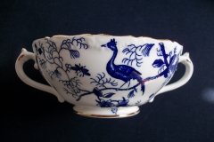 COALPORT CAIRO BLUE #9252- SOUP BOWL & SAUCER   .....   http://jaapiesfinechinastore.com