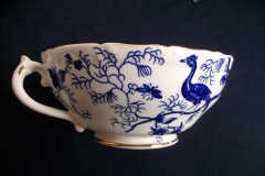 COALPORT CAIRO BLUE #9252- SOUP BOWL & SAUCER   .....   https://www.jaapiesfinechinastore.com