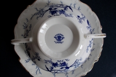 COALPORT CAIRO BLUE #9252- SOUP BOWL & SAUCER   .....   https://www.jaapiesfinechinastore.com