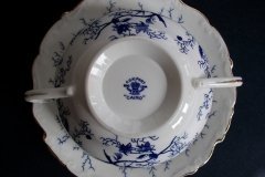 COALPORT CAIRO BLUE #9252- SOUP BOWL & SAUCER   .....   http://jaapiesfinechinastore.com