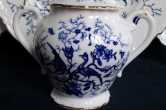 COALPORT CAIRO BLUE #9252-  COVERED SUGAR BOWL   .....   https://www.jaapiesfinechinastore.com