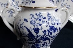 COALPORT CAIRO BLUE #9252-  COVERED SUGAR BOWL   .....   http://jaapiesfinechinastore.com