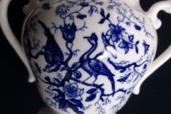 COALPORT CAIRO BLUE #9252-  COVERED SUGAR BOWL   .....   http://jaapiesfinechinastore.com