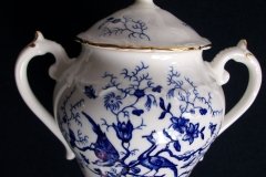 COALPORT CAIRO BLUE #9252-  COVERED SUGAR BOWL   .....   http://jaapiesfinechinastore.com