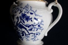 COALPORT CAIRO BLUE #9252-  COVERED SUGAR BOWL   .....   http://jaapiesfinechinastore.com