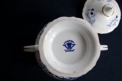COALPORT CAIRO BLUE #9252-  COVERED SUGAR BOWL   .....   http://jaapiesfinechinastore.com