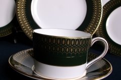 COALPORT CHATEAU GREEN- CUP & SAUCER  .....   http://jaapiesfinechinastore.com