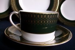 COALPORT CHATEAU GREEN- CUP & SAUCER  .....   http://jaapiesfinechinastore.com