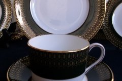 COALPORT CHATEAU GREEN- CUP & SAUCER  .....   http://jaapiesfinechinastore.com