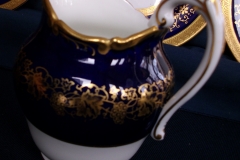 COALPORT HAZELTON COBALT-  CREAMER  8oz  ..... https://www.jaapiesfinechinastore.com