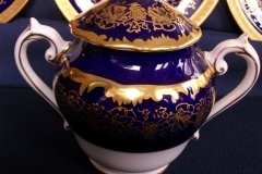 COALPORT HAZELTON COBALT-  COVERED SUGAR BOWL  ..... http://jaapiesfinechinastore.com