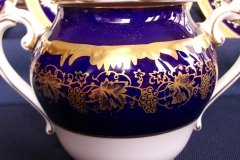 COALPORT HAZELTON COBALT-  COVERED SUGAR BOWL  ..... http://jaapiesfinechinastore.com