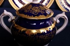 COALPORT HAZELTON COBALT-  COVERED SUGAR BOWL  ..... http://jaapiesfinechinastore.com