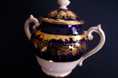 COALPORT HAZELTON COBALT-  COVERED SUGAR BOWL  ..... https://www.jaapiesfinechinastore.com