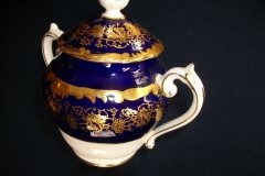 COALPORT HAZELTON COBALT-  COVERED SUGAR BOWL  ..... http://jaapiesfinechinastore.com