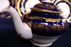 COALPORT HAZELTON COBALT- TEA POT  ..... https://www.jaapiesfinechinastore.com