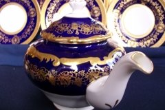 COALPORT HAZELTON COBALT- TEA POT  ..... http://jaapiesfinechinastore.com