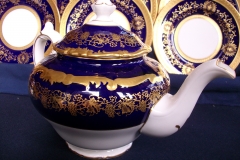 COALPORT HAZELTON COBALT- TEA POT  ..... https://www.jaapiesfinechinastore.com