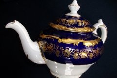 COALPORT HAZELTON COBALT- TEA POT  ..... http://jaapiesfinechinastore.com