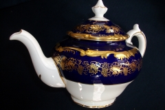 COALPORT HAZELTON COBALT- TEA POT  ..... https://www.jaapiesfinechinastore.com