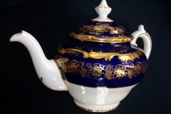 COALPORT HAZELTON COBALT- TEA POT  ..... http://jaapiesfinechinastore.com