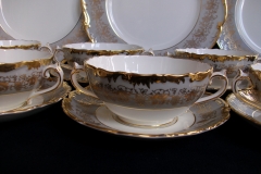 COALPORT HAZELTON GREY-SOUP BOWL & SAUCER    ..... https://www.jaapiesfinechinastore.com