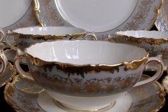 COALPORT HAZELTON GREY-SOUP BOWL & SAUCER    ..... http://jaapiesfinechinastore.com