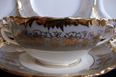 COALPORT HAZELTON GREY-SOUP BOWL & SAUCER    ..... http://jaapiesfinechinastore.com