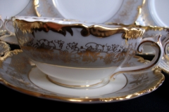 COALPORT HAZELTON GREY-SOUP BOWL & SAUCER    ..... https://www.jaapiesfinechinastore.com