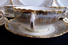 COALPORT HAZELTON GREY-SOUP BOWL & SAUCER    ..... http://jaapiesfinechinastore.com