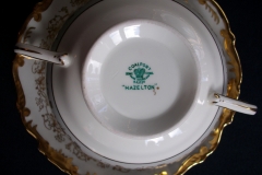 COALPORT HAZELTON GREY-SOUP BOWL & SAUCER    ..... https://www.jaapiesfinechinastore.com