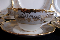 COALPORT HAZELTON GREY-CUP & SAUCER    ..... https://www.jaapiesfinechinastore.com