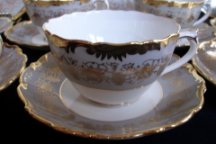 COALPORT HAZELTON GREY-CUP & SAUCER    ..... https://www.jaapiesfinechinastore.com