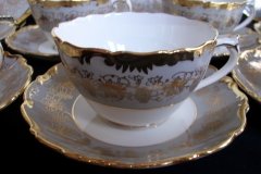 COALPORT HAZELTON GREY-CUP & SAUCER    ..... http://jaapiesfinechinastore.com