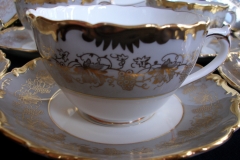 COALPORT HAZELTON GREY-CUP & SAUCER    ..... https://www.jaapiesfinechinastore.com