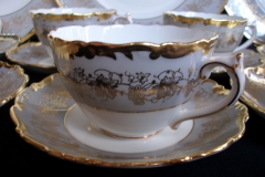 COALPORT HAZELTON GREY-CUP & SAUCER    ..... https://www.jaapiesfinechinastore.com