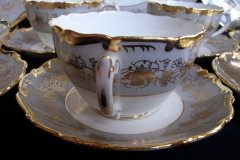 COALPORT HAZELTON GREY-CUP & SAUCER    ..... http://jaapiesfinechinastore.com