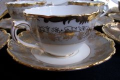 COALPORT HAZELTON GREY-CUP & SAUCER    ..... http://jaapiesfinechinastore.com