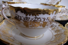 COALPORT HAZELTON WHITE- CUP & SAUCER  .....   https://www.jaapiesfinechinastore.com