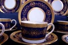 COALPORT LADY ANNE COBALT-  CUP & SAUCER  ..... http://jaapiesfinechinastore.com