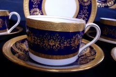 COALPORT LADY ANNE COBALT-  CUP & SAUCER  ..... http://jaapiesfinechinastore.com